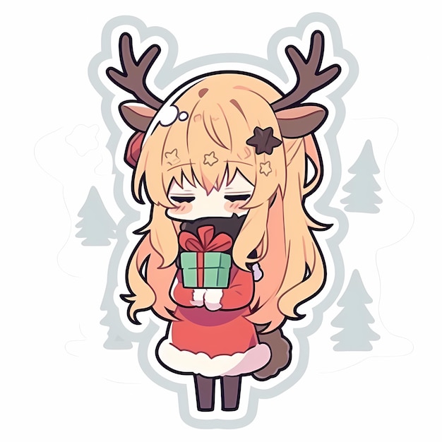 christmas anime drawings