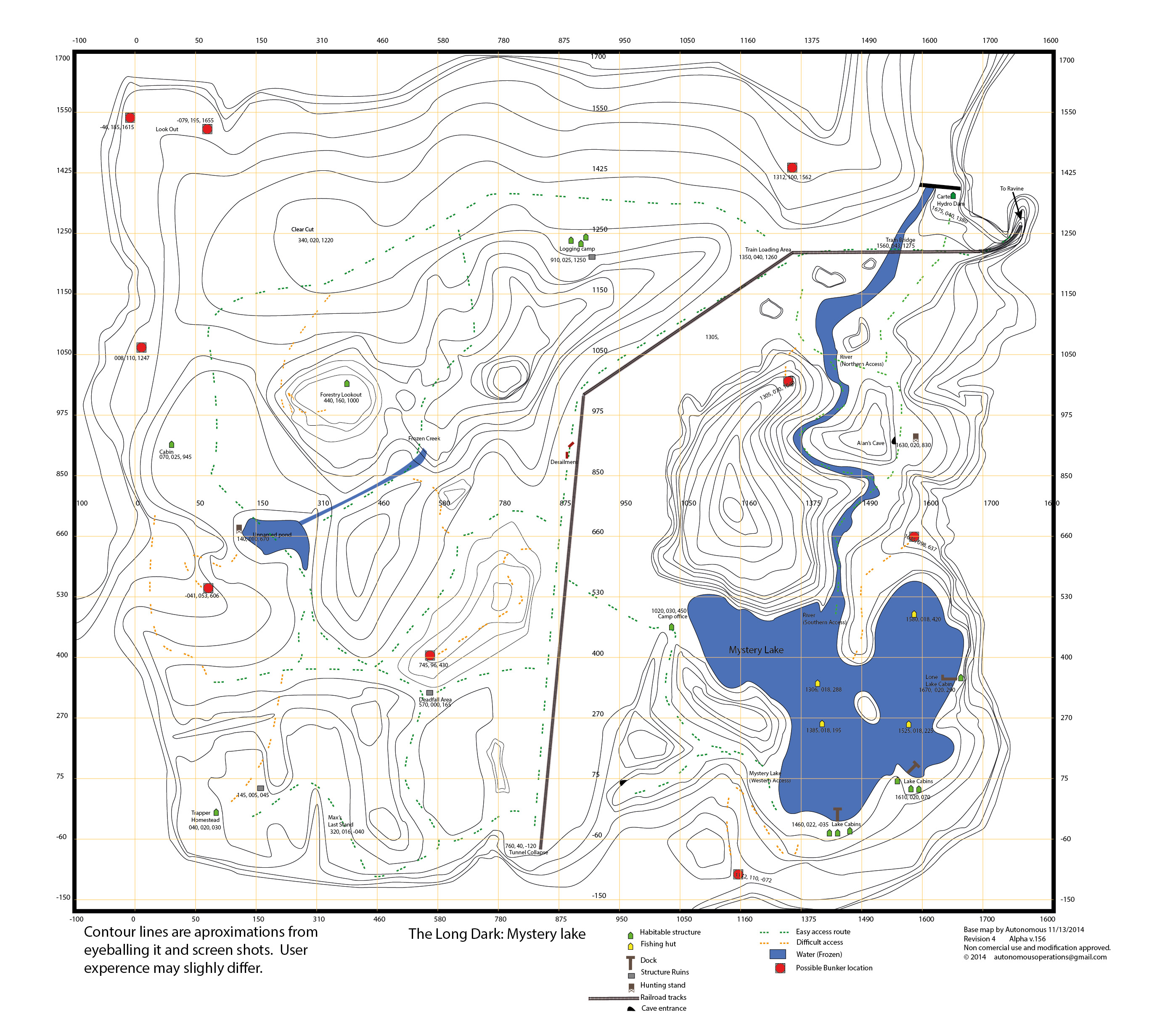 map mystery lake long dark