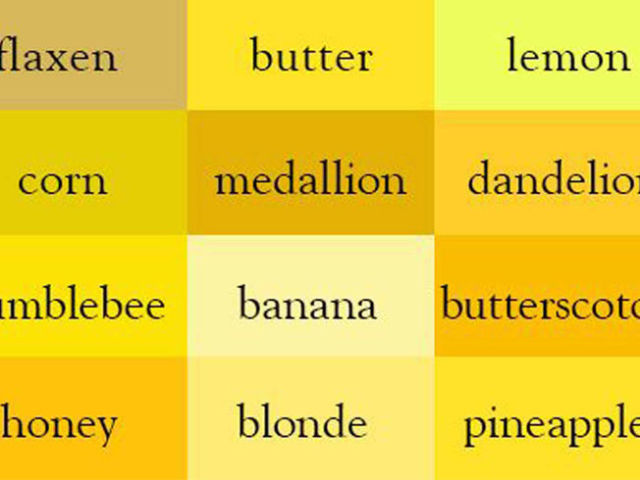 yellow synonyms