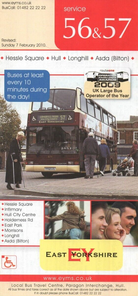 56 57 bus timetable hull