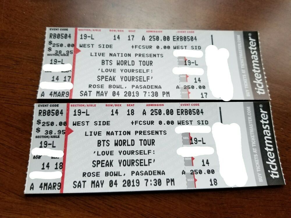 bts tickets rose bowl