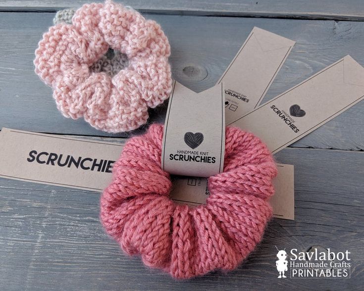 etiquetas para scrunchies