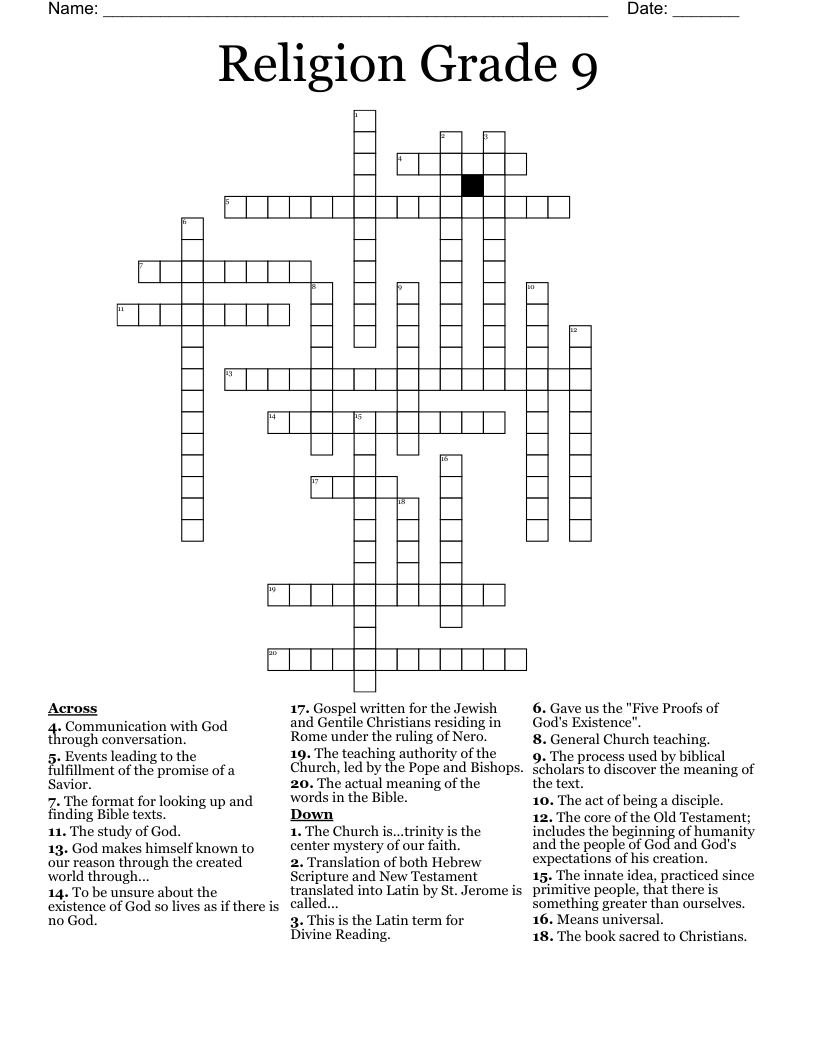 religious act crossword clue