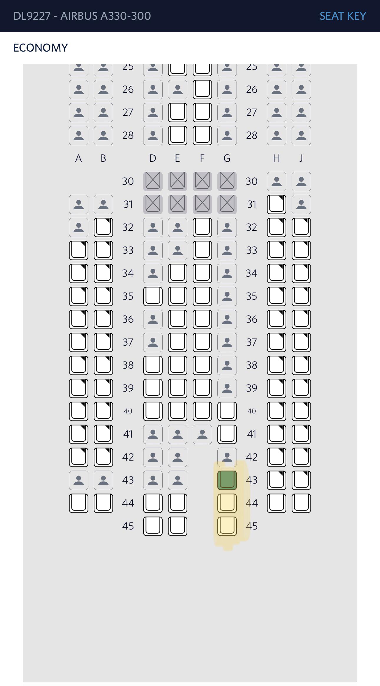 airbus a330 300 seat map