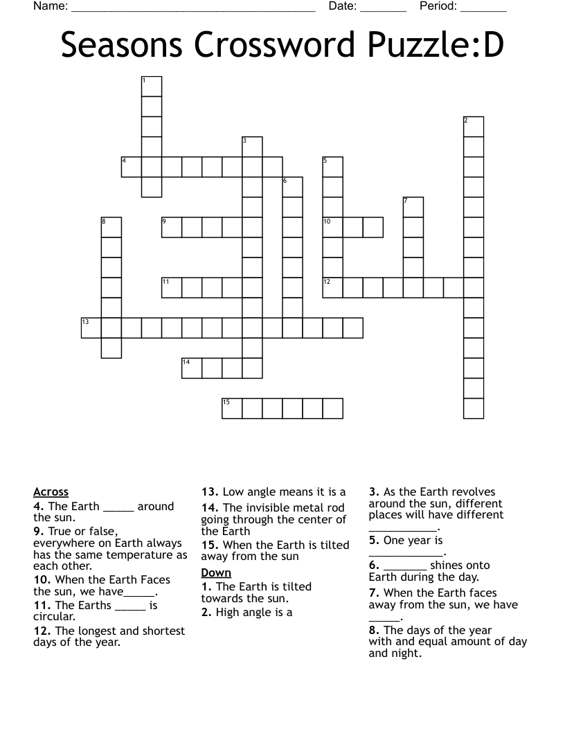 tilted crossword