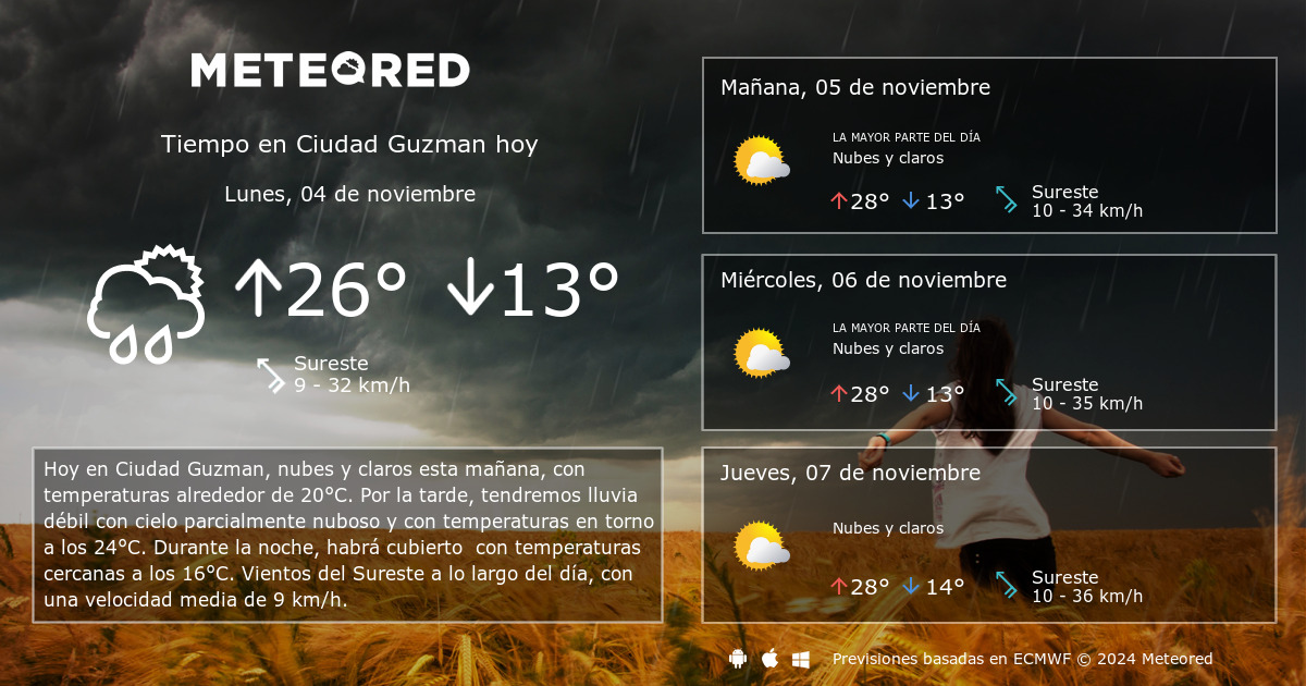 temperatura actual ciudad guzman