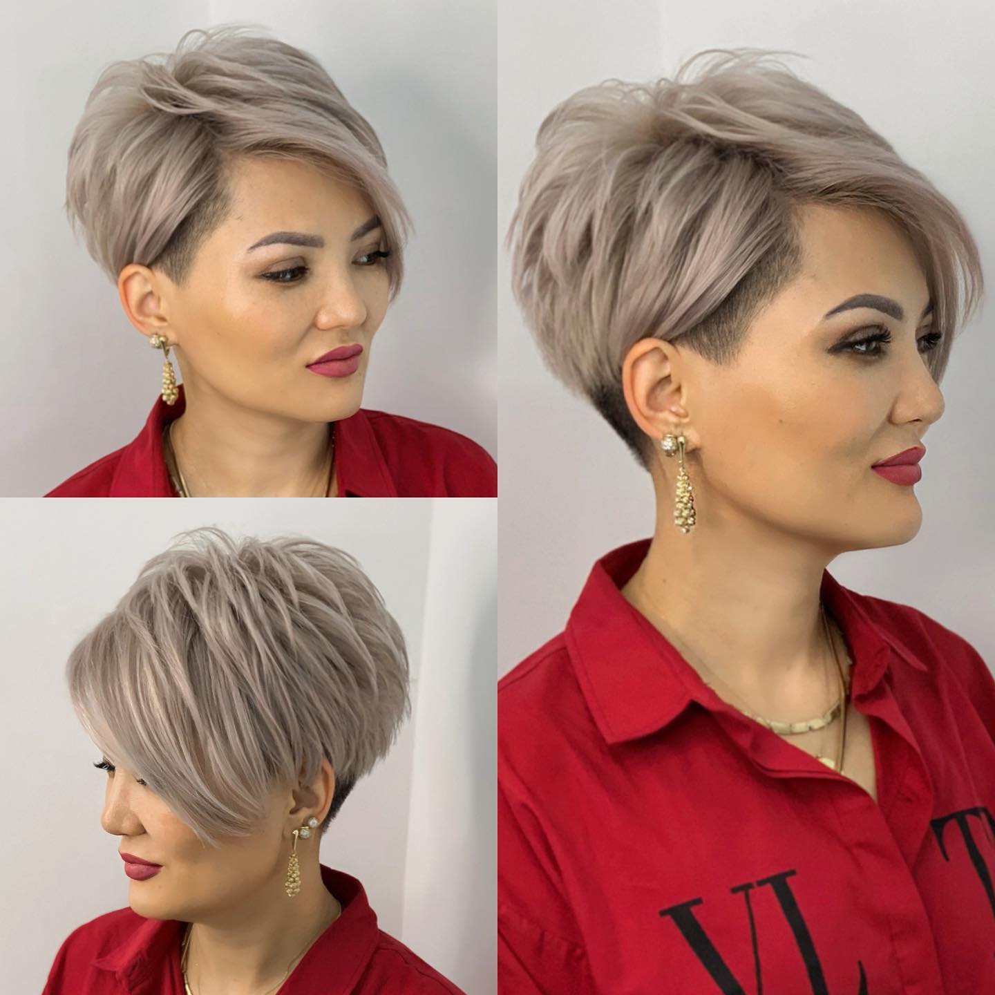 pixie short hair shaved sides female