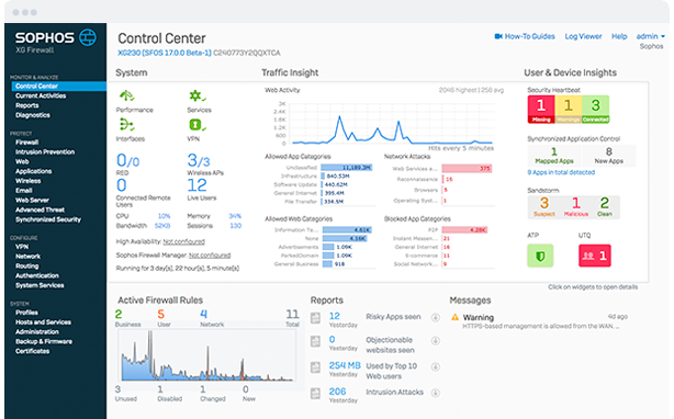 sophos firewall home