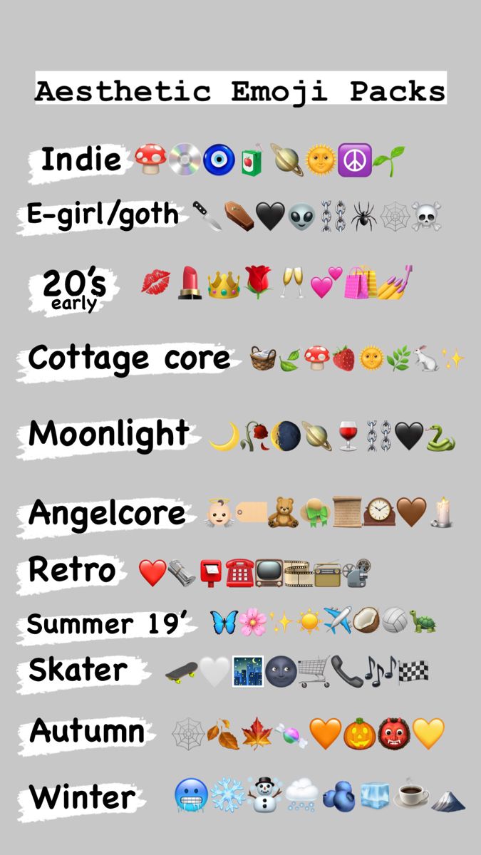 aesthetic emoji combos