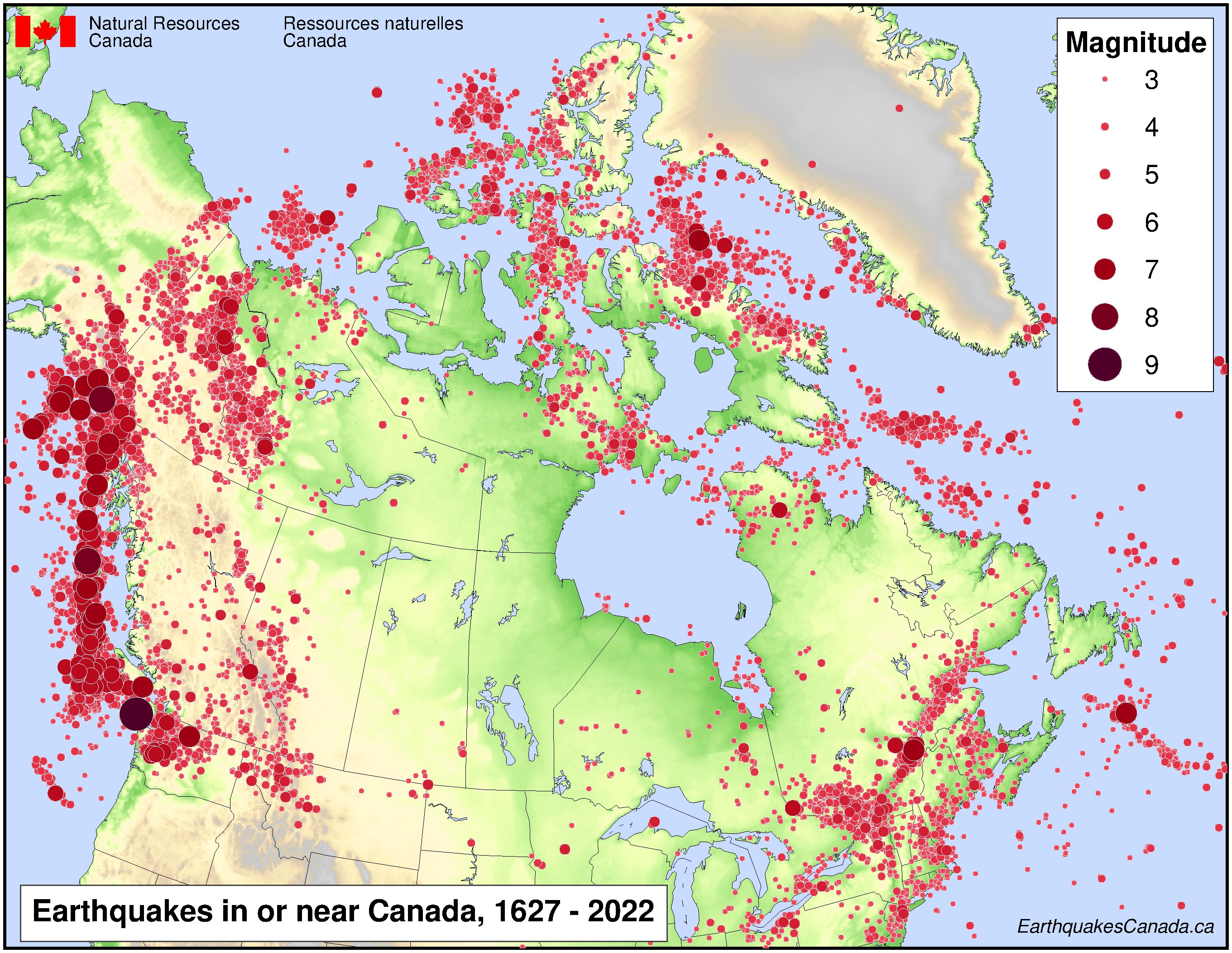 earthquakes canada