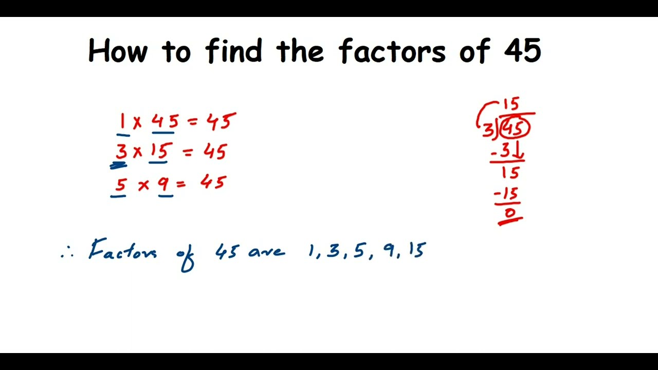 what are factors of 45