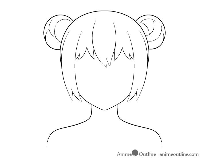 anime hair base