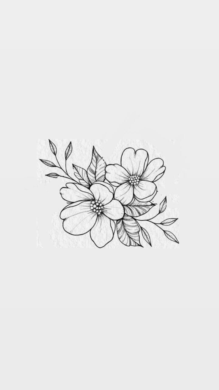 flower tattoo designs black white