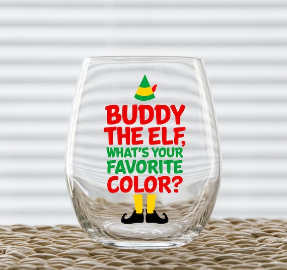 buddy the elf wine glass