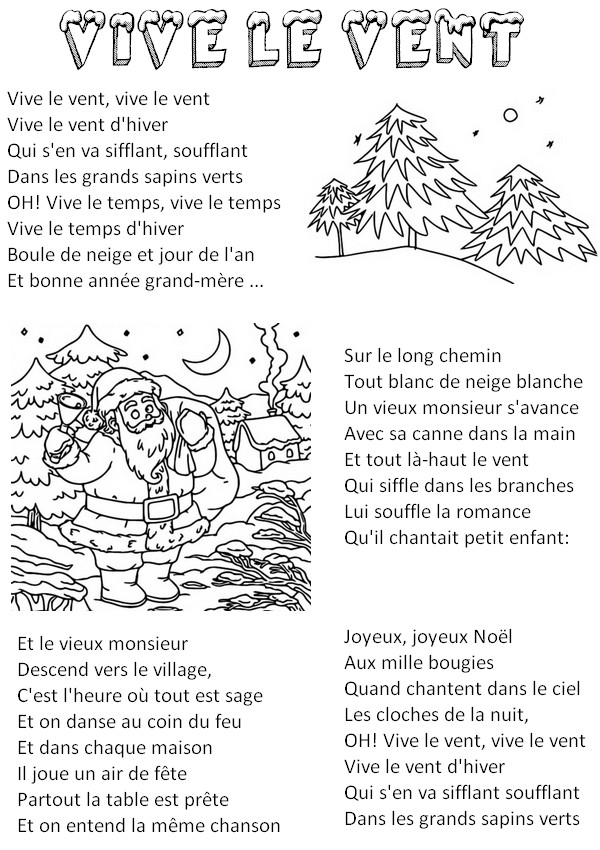 jingle bells in french vive le vent lyrics