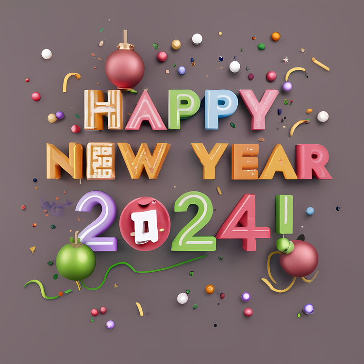 free happy new year 2024 clipart