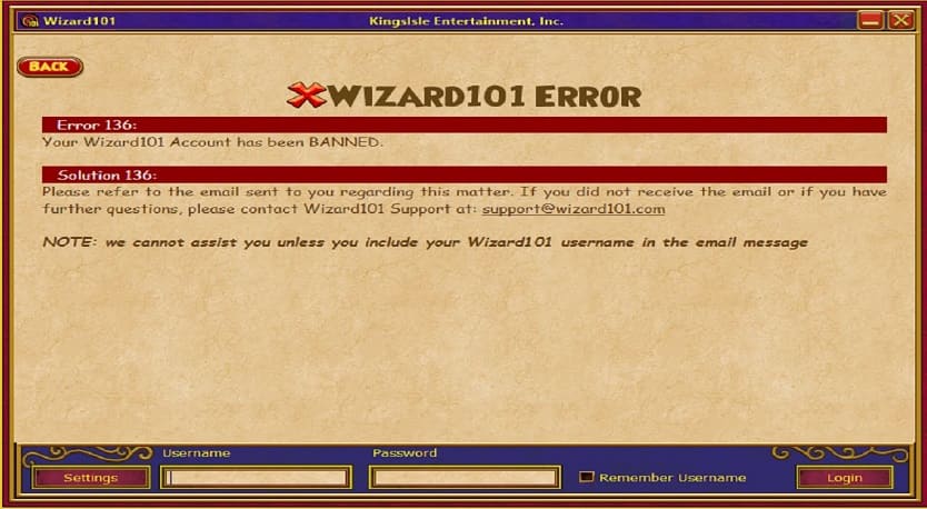 wizard101 account locked