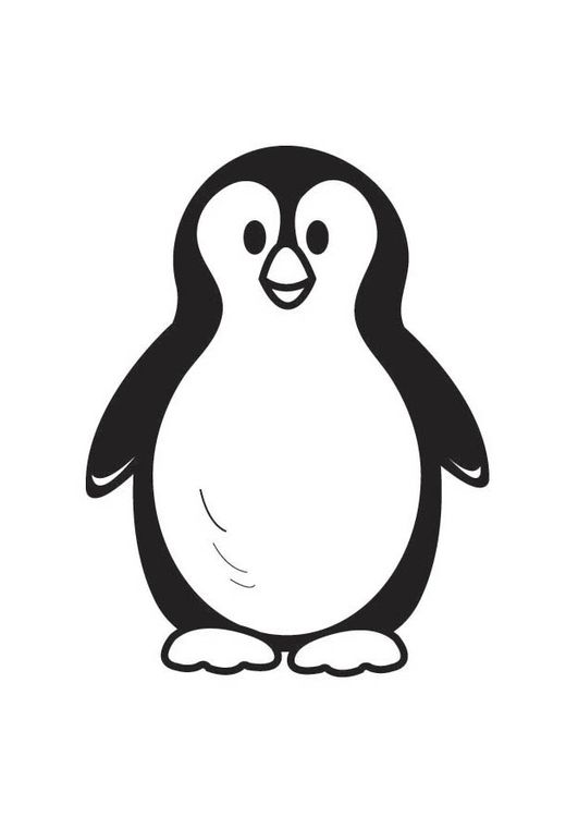 pinguino para colorear