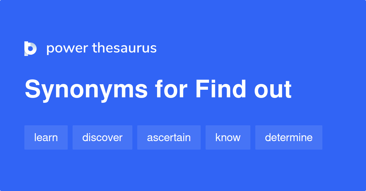 find out thesaurus