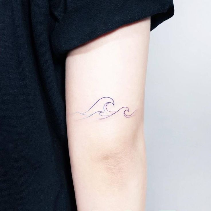 minimal wave tattoo