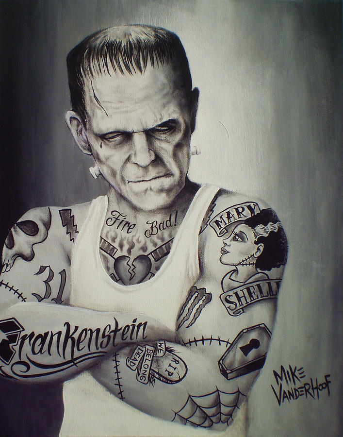 tattooed frankenstein