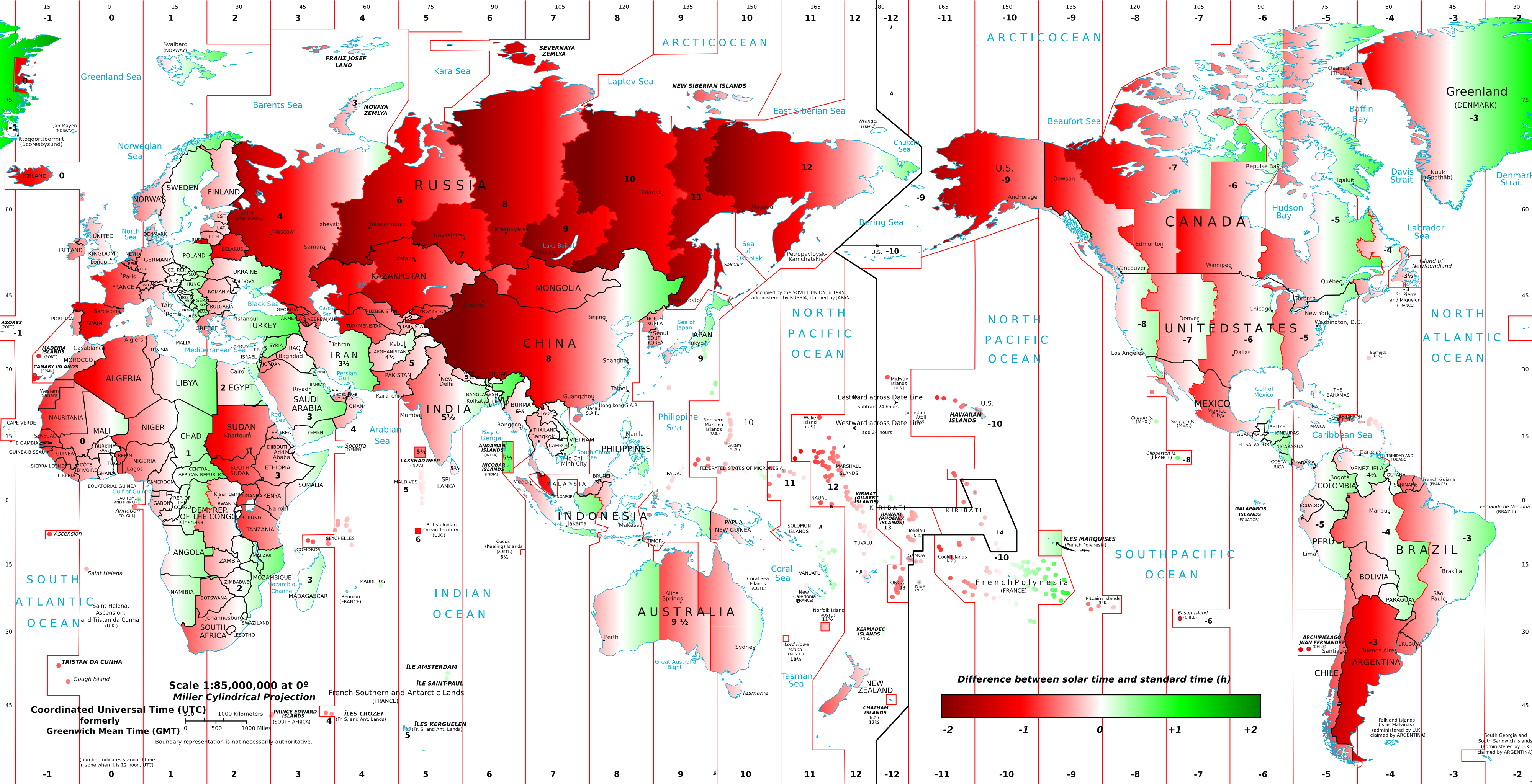 biggest time difference in the world