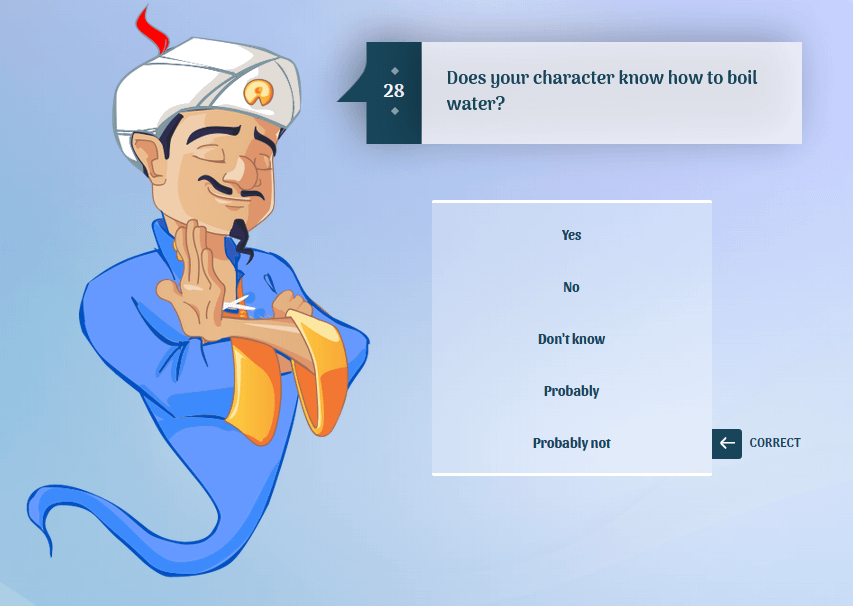 genie game that guesses