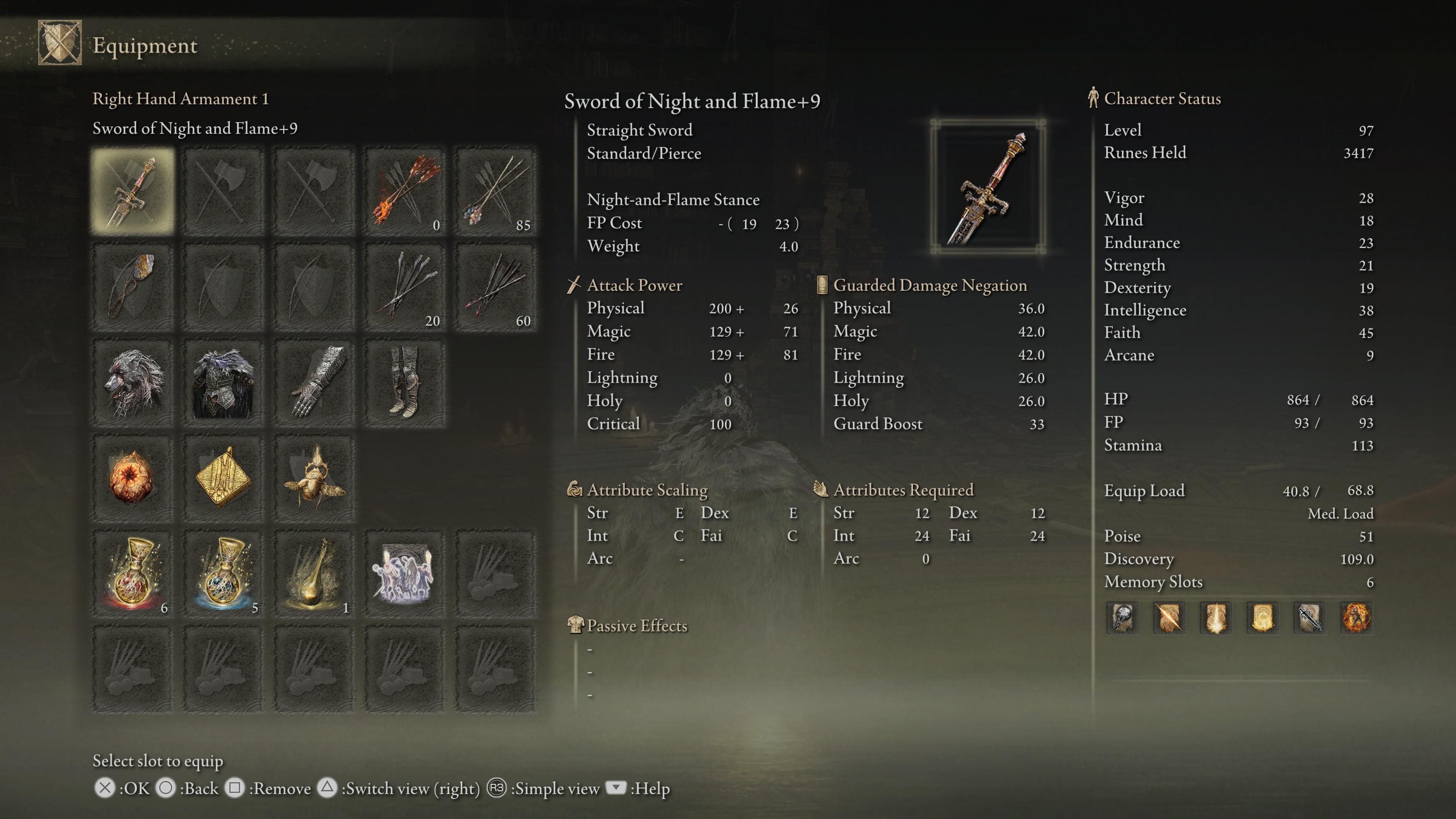 elden ring sword of night and flame build