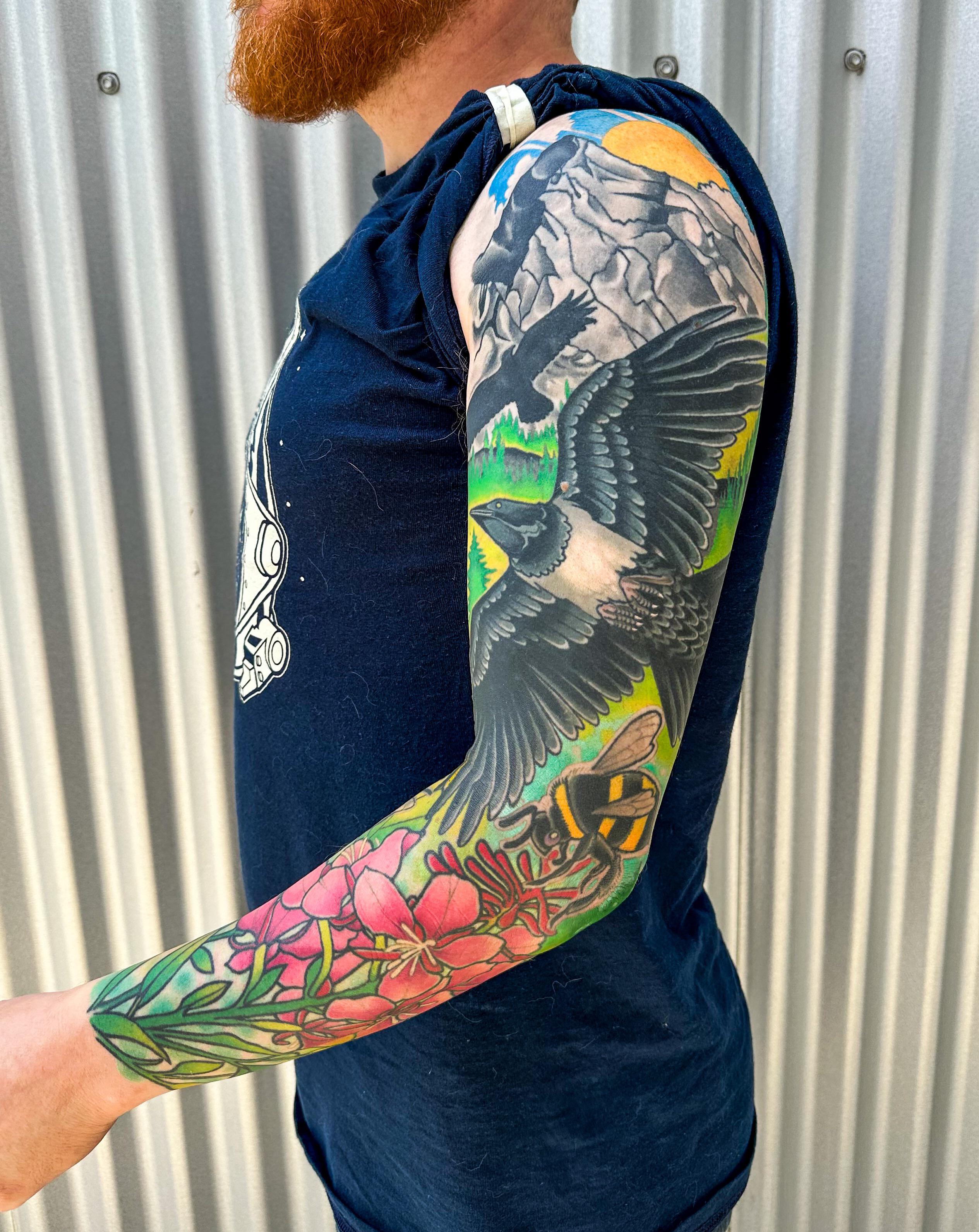 sleeve tattoo nature