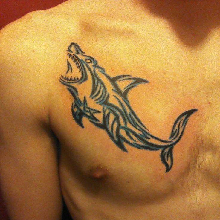 great white shark tattoo