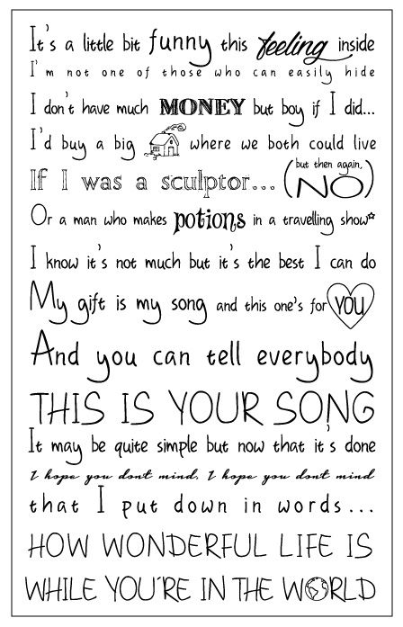 our song lyrics elton john