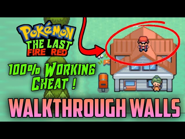 cheat code pokemon fire red walk through walls