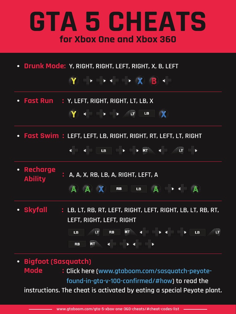 gta cheats for xbox 1