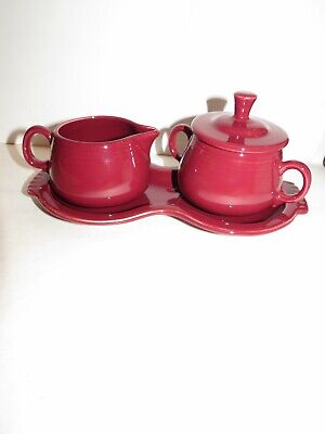 fiestaware sugar and creamer