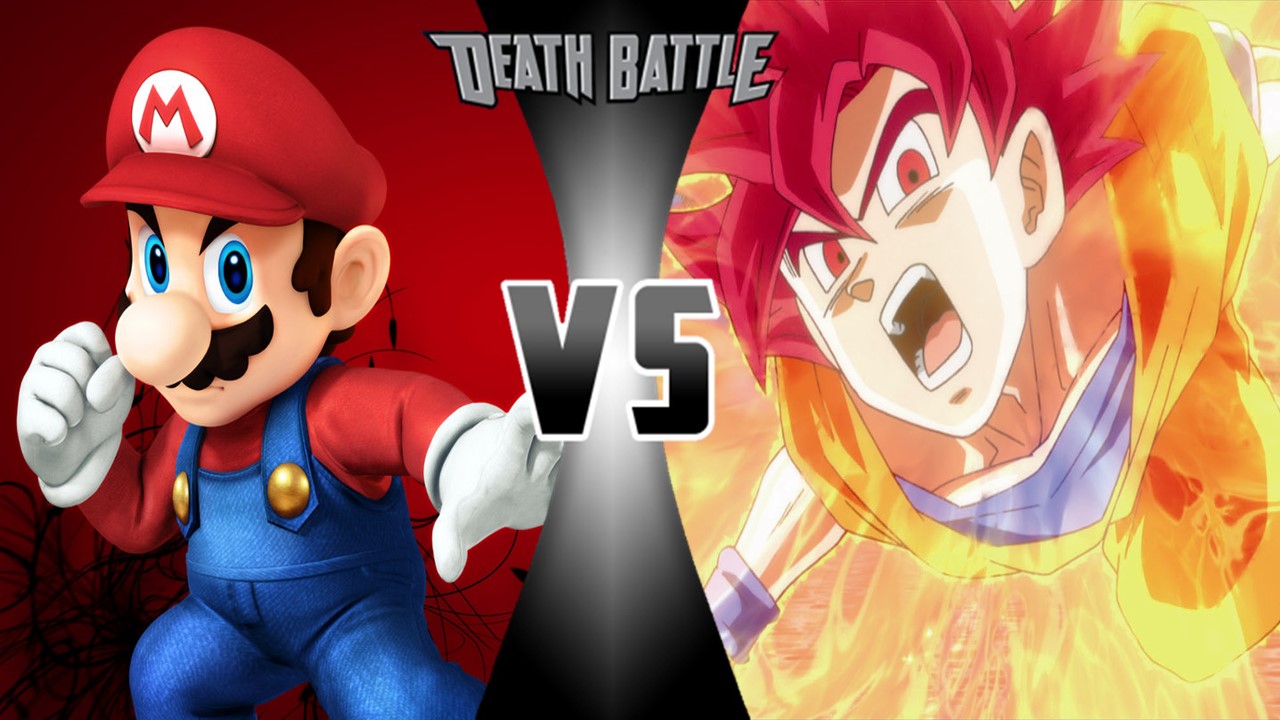 imagenes de goku vs mario bros