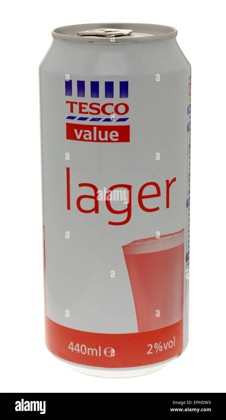 tesco canned lager