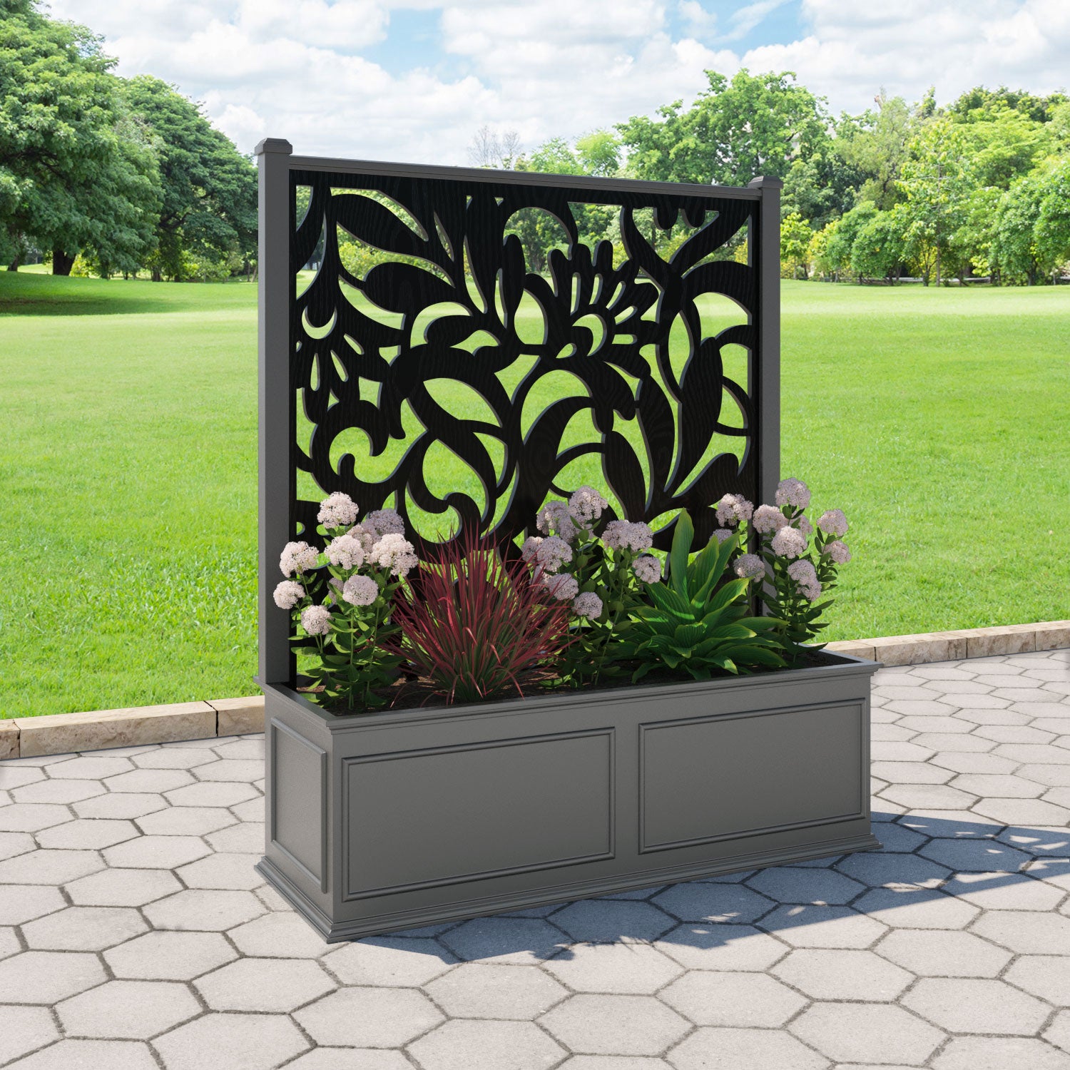 extra large planter with trellis