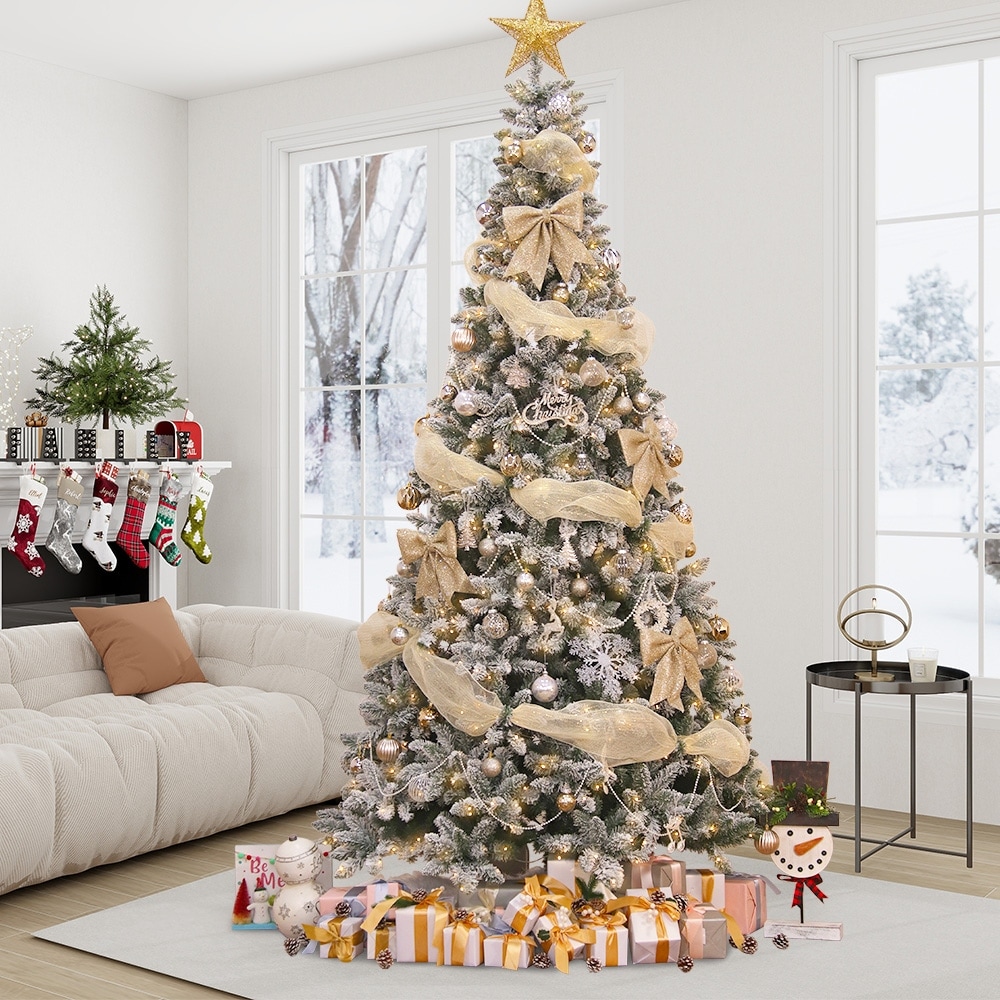 7 foot flocked christmas tree