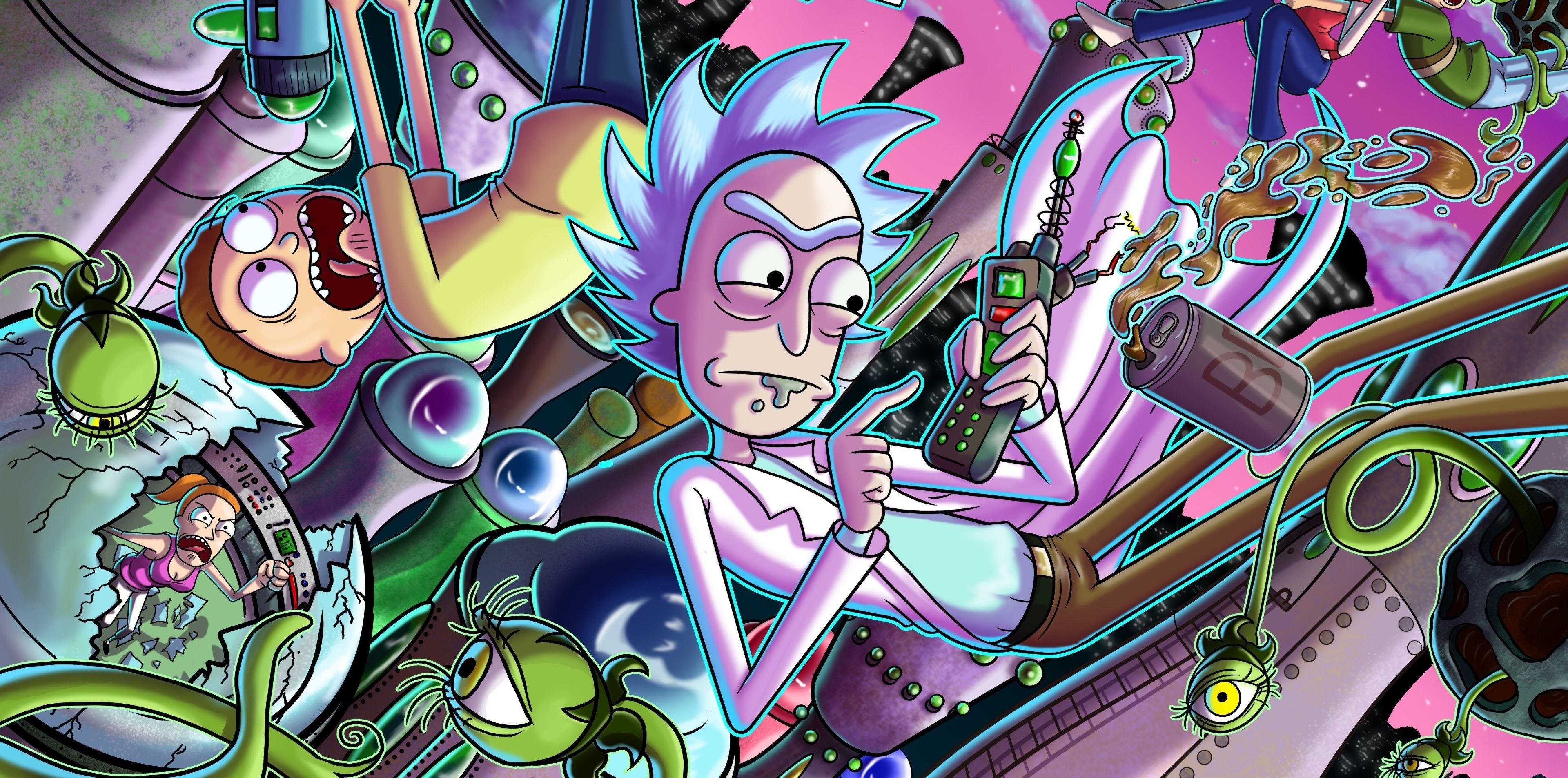 rick y morty fondo de pantalla pc