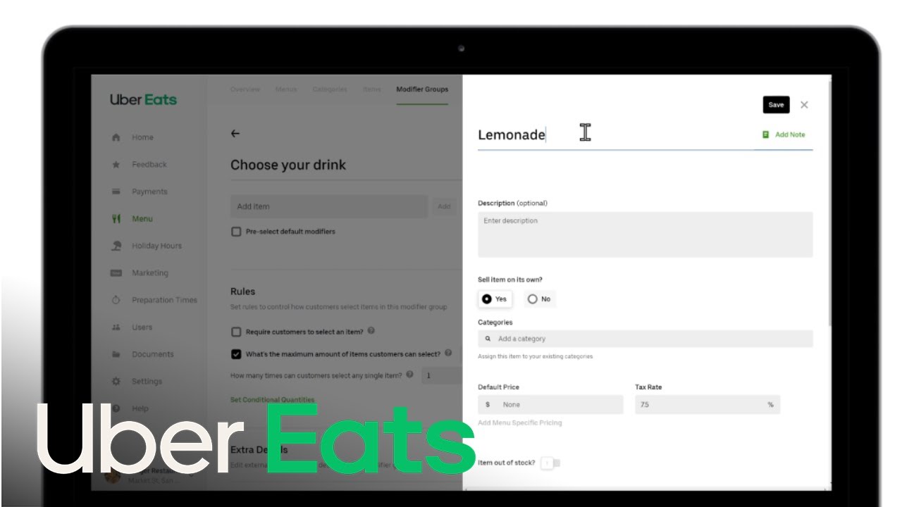 uber eats add to existing order