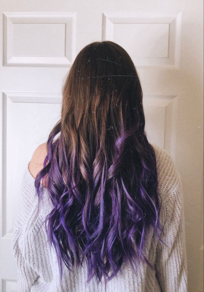 brown purple ombre hair