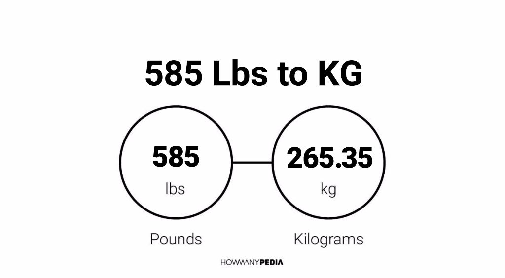 585 pounds in kg