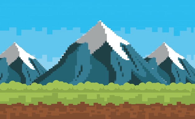 pixel game background