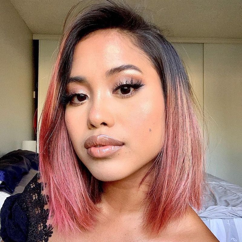 pink ombre hair short