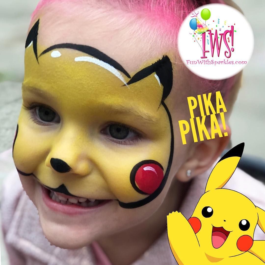 pikachu pintura cara