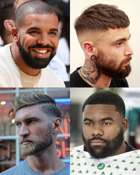 short hair with beard