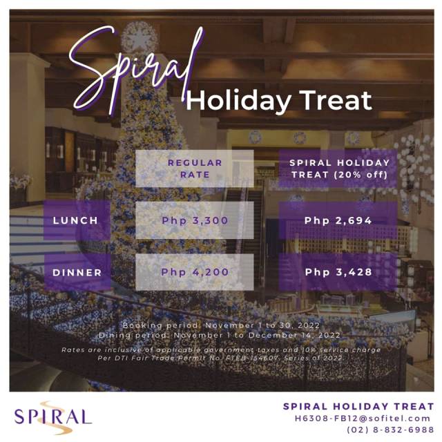 spiral lunch buffet price