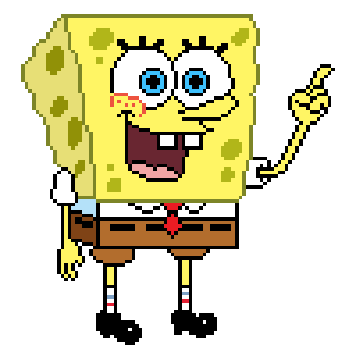 spongebob squarepants pixel art