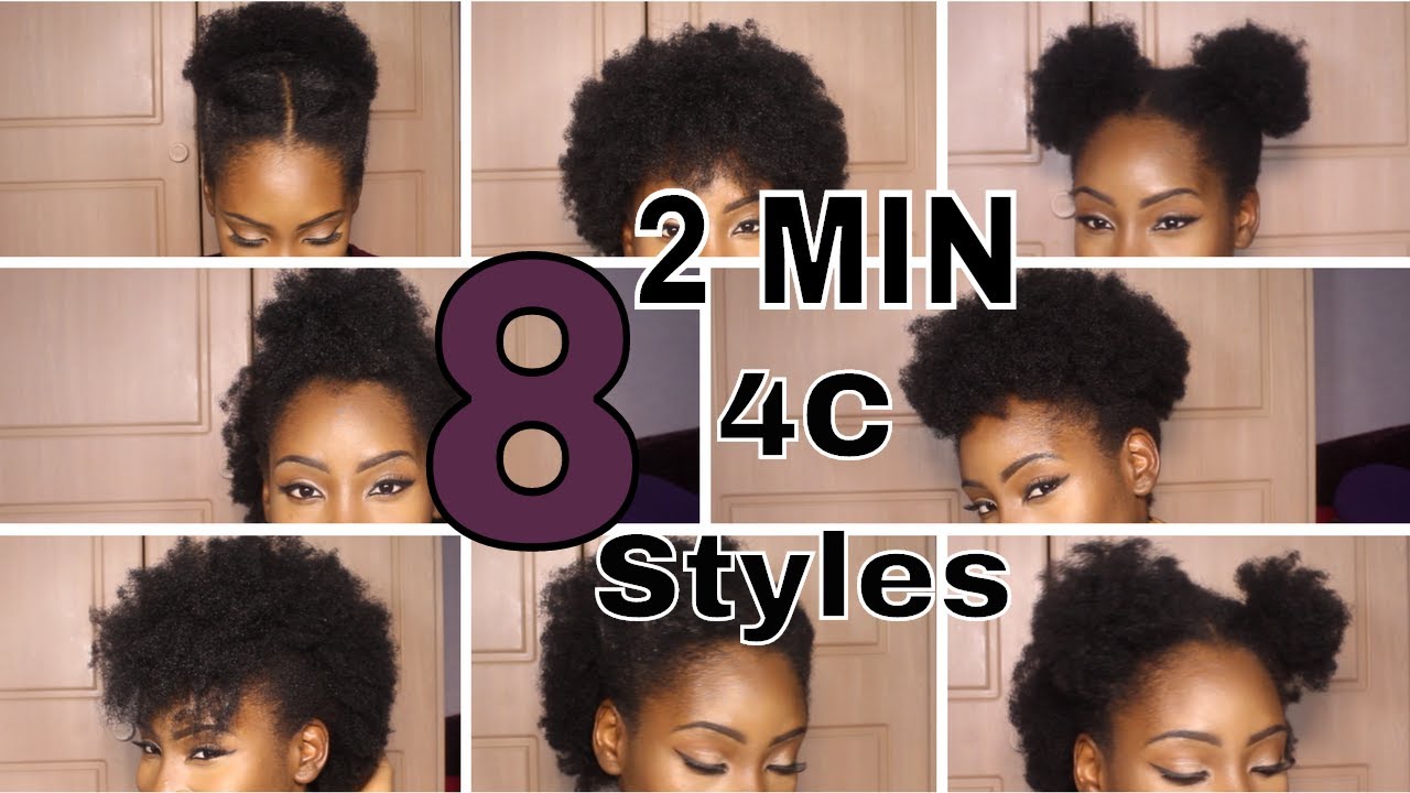 styles for short natural 4c hair