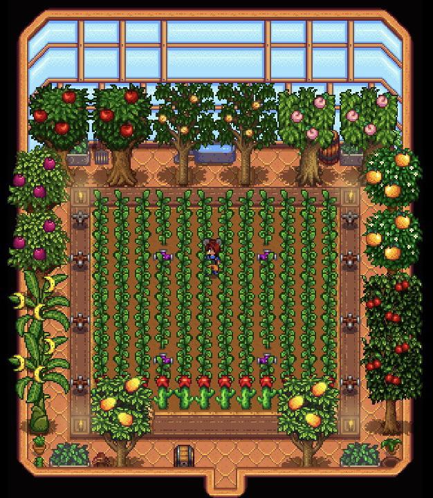 best greenhouse layout stardew